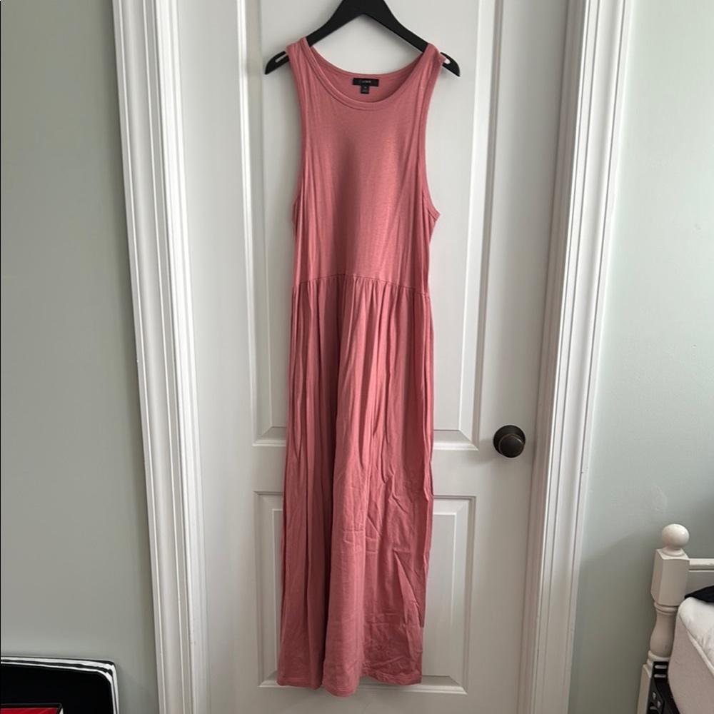 J. Crew Soft Pink Sleeveless Scoop Neck Sundress Maxi